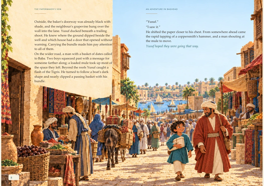 An Adventure in Baghdad — landscape Chapter One page 3