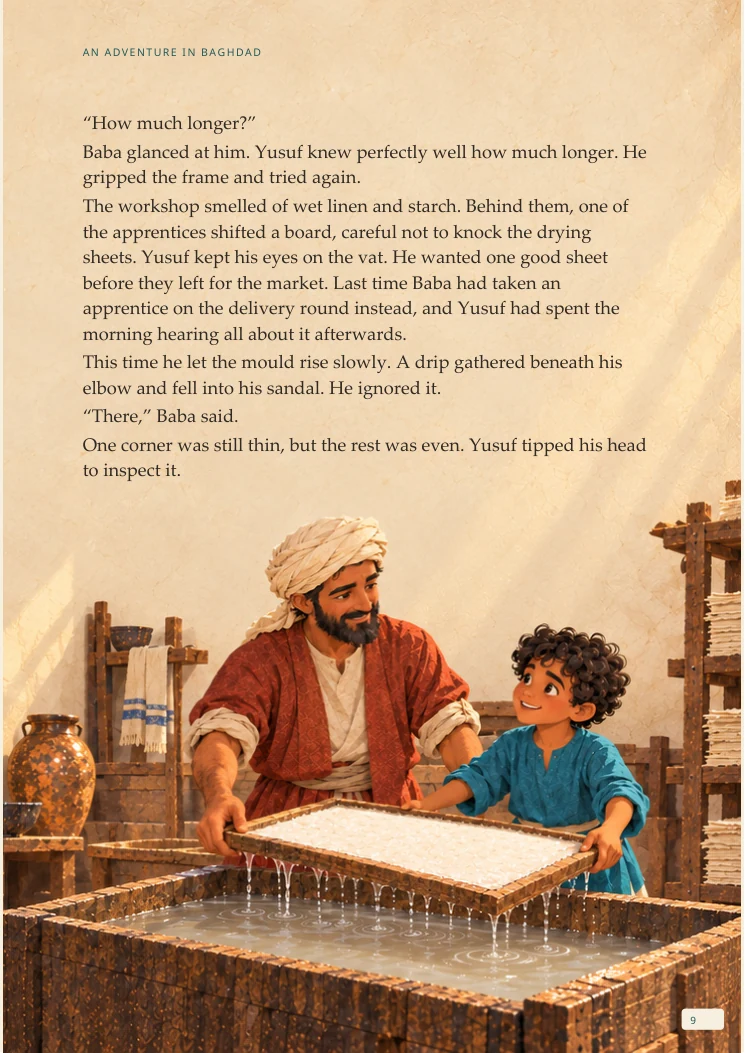 An Adventure in Baghdad — portrait Chapter One page 2