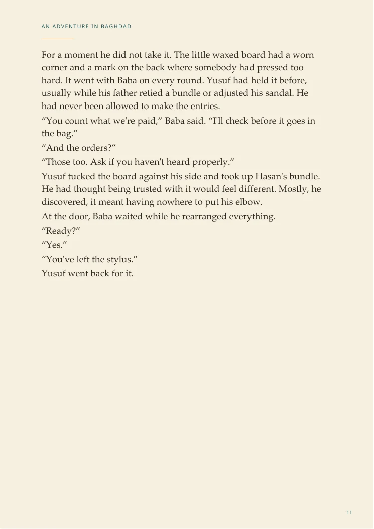 An Adventure in Baghdad — portrait Chapter One page 4
