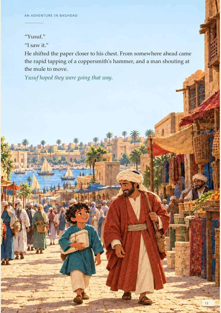 An Adventure in Baghdad — portrait Chapter One page 6