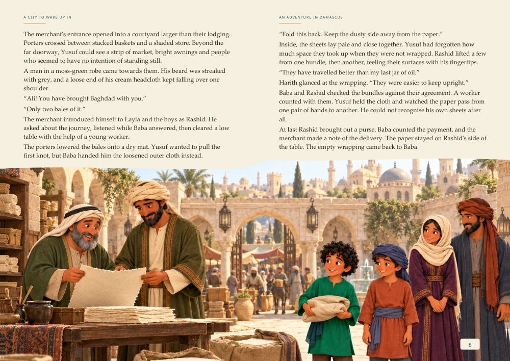 An Adventure in Damascus — landscape Chapter One page 3