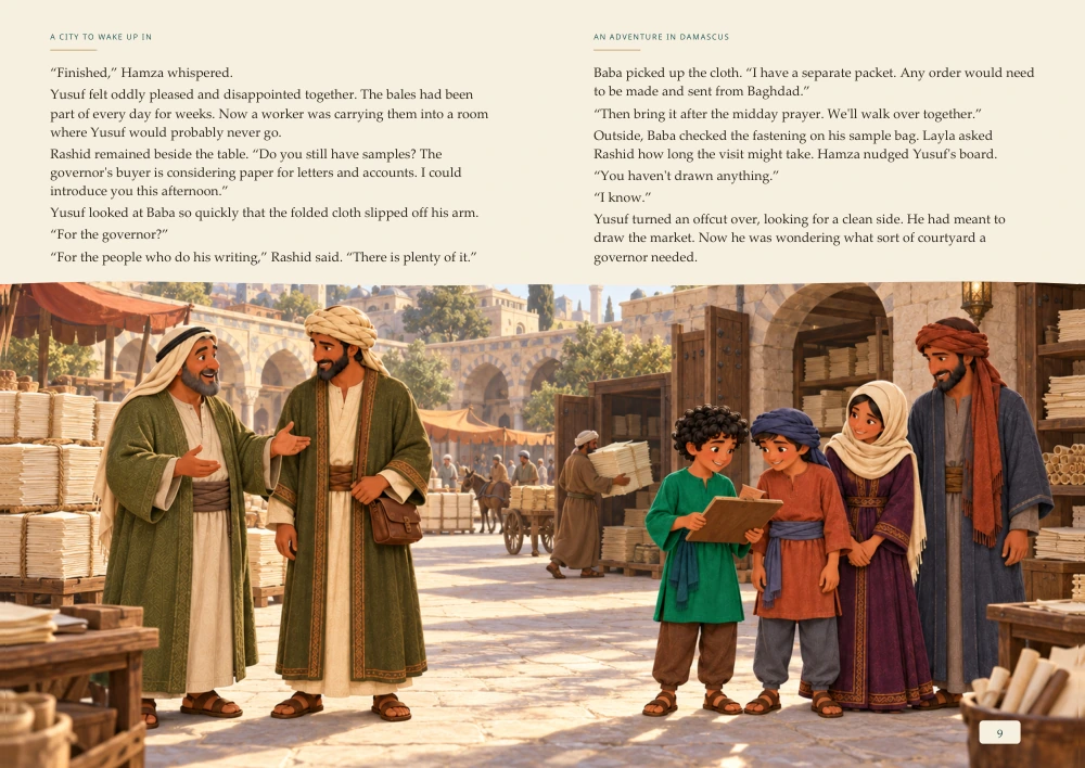 An Adventure in Damascus — landscape Chapter One page 4