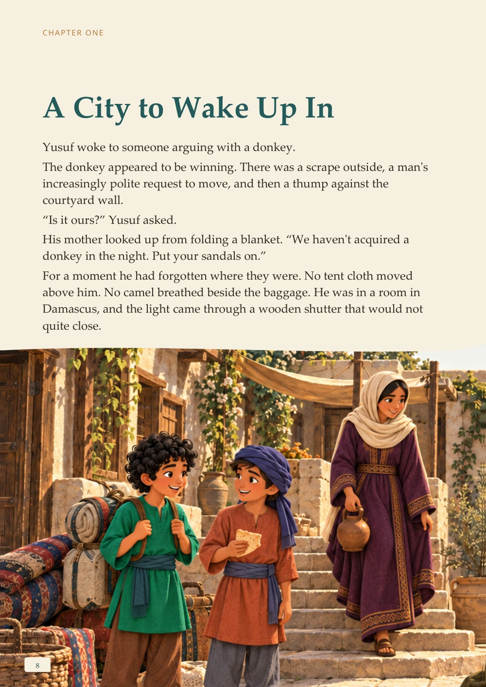 An Adventure in Damascus — portrait Chapter One page 1