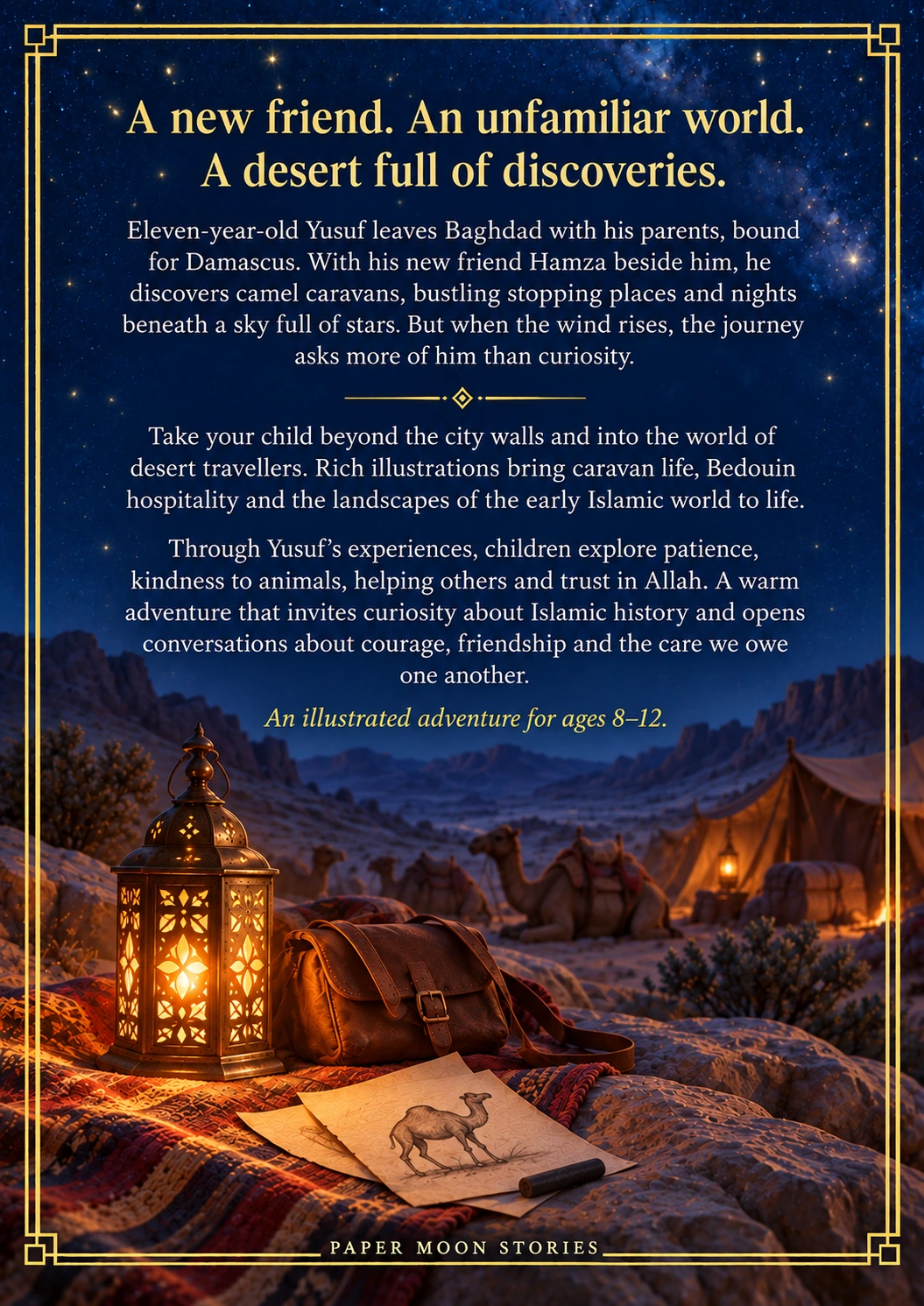 An Adventure in the Desert — Portrait back cover