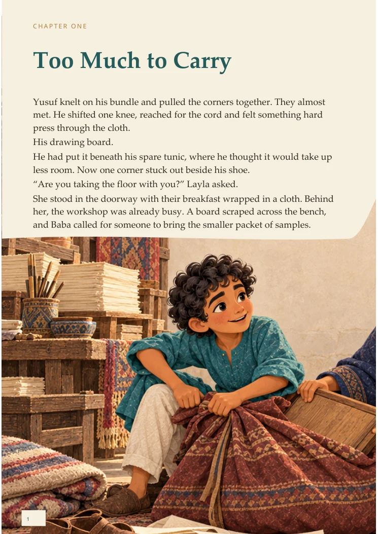 An Adventure in the Desert — portrait Chapter One page 1