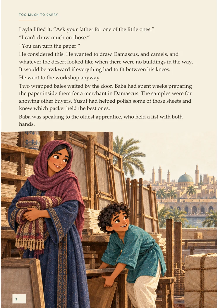 An Adventure in the Desert — portrait Chapter One page 3