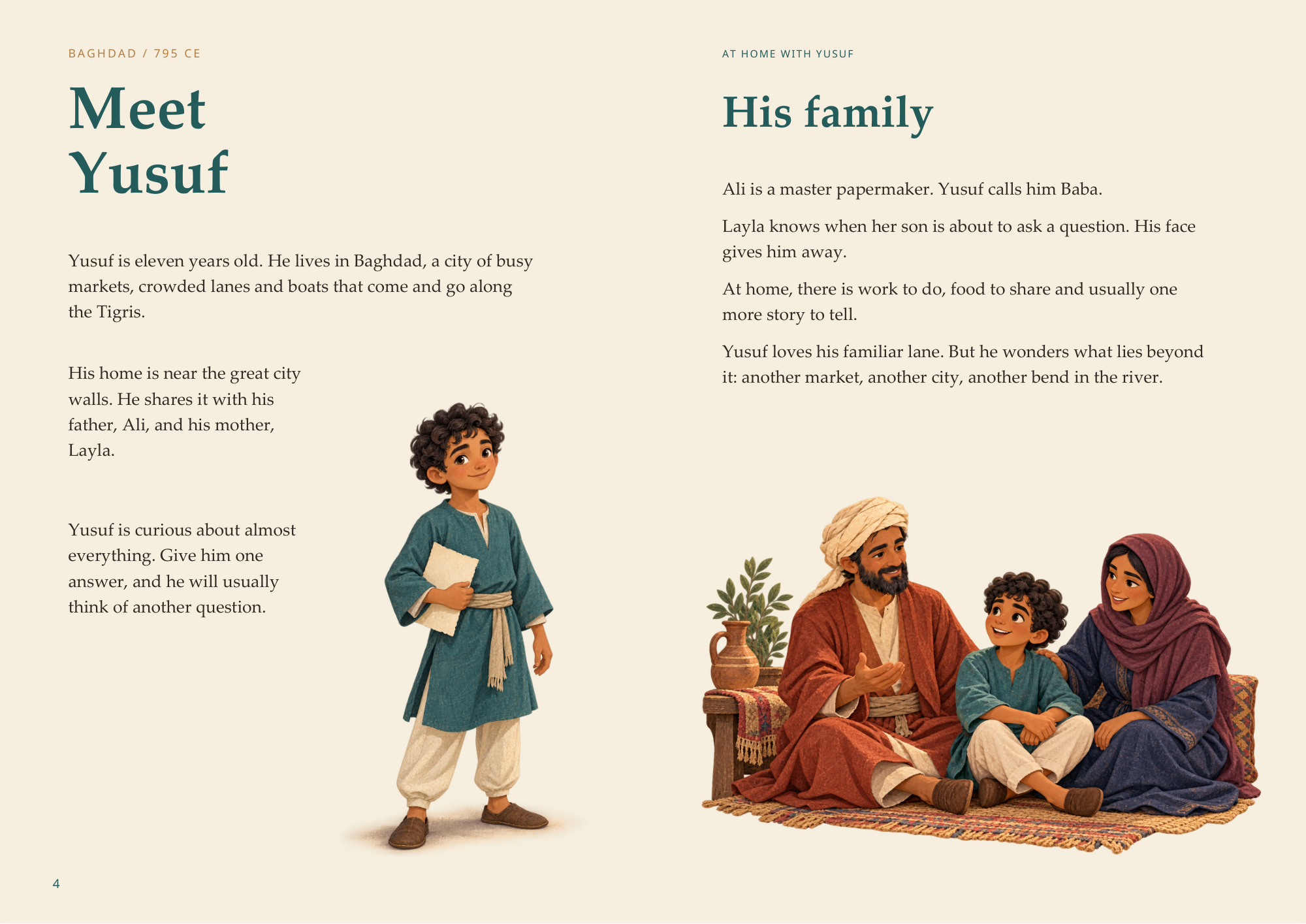 An Adventure in Baghdad — Actual final landscape pages · view 3