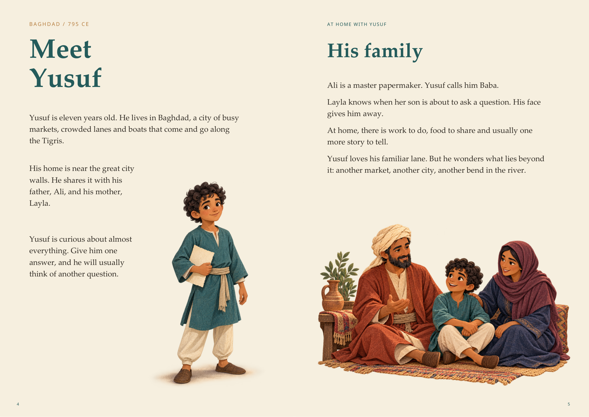 An Adventure in Baghdad — Actual final portrait pages · view 3
