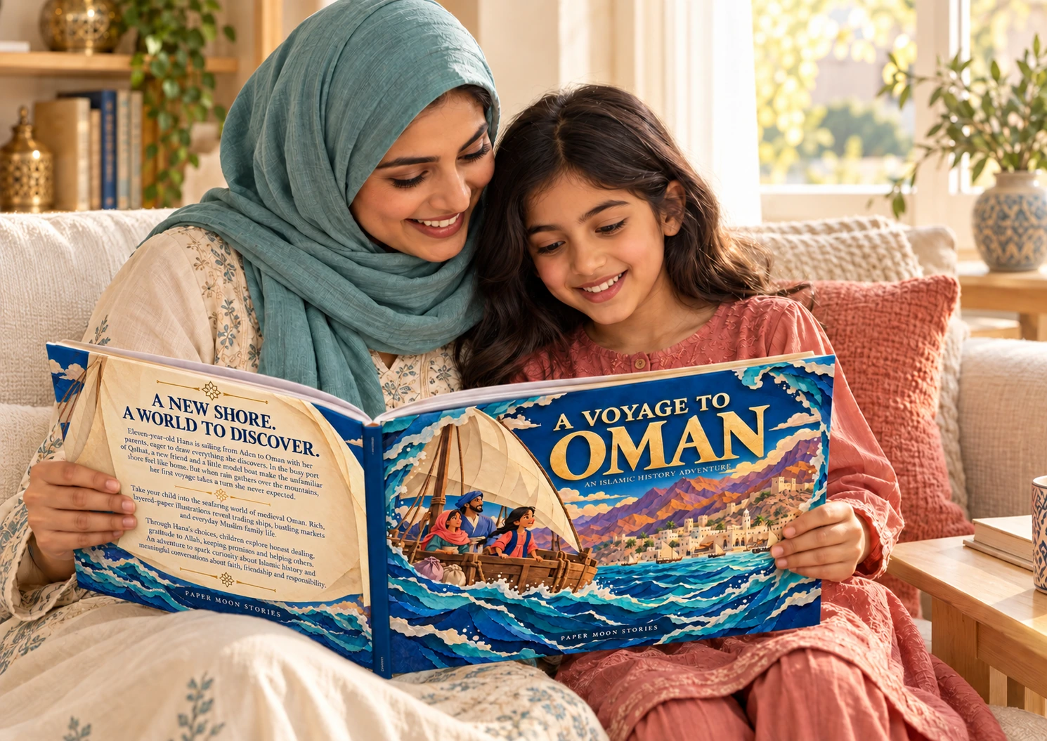 Illustrative reading scene · Read together