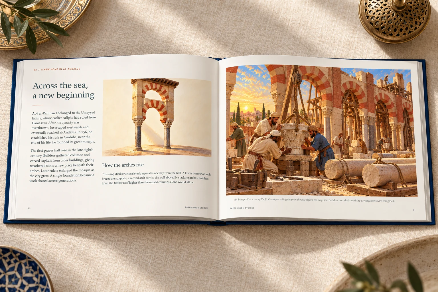 Illustrative open book