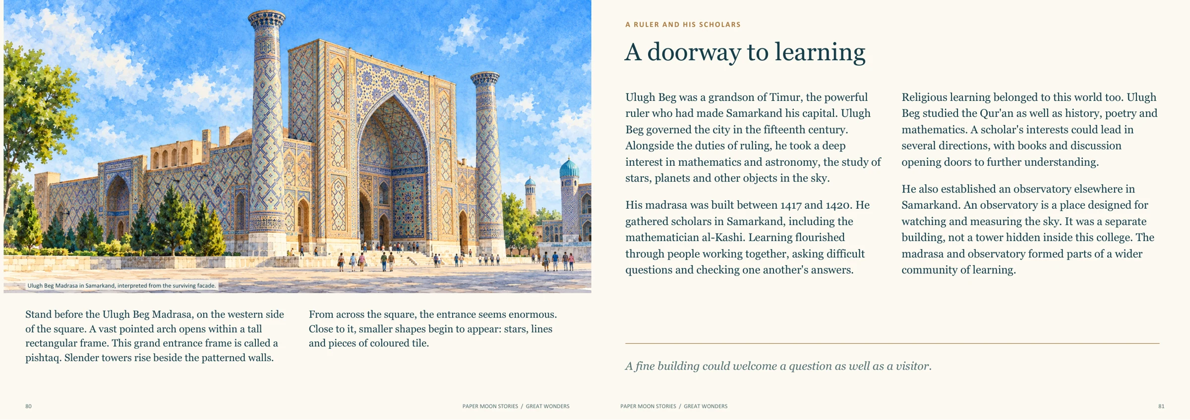 Registan · a square made for wonder