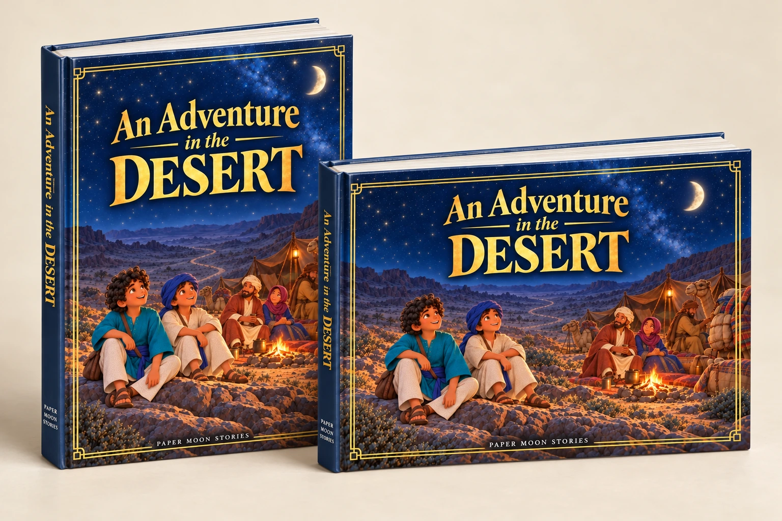 An Adventure in the Desert — Illustrative photograph · Both editions