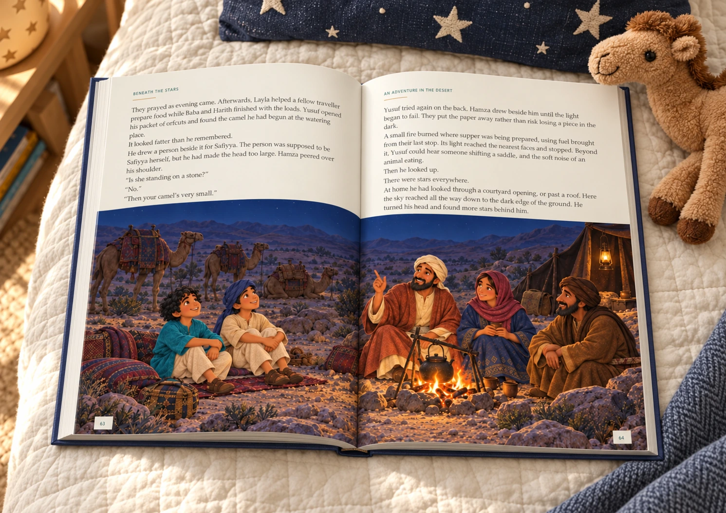 An Adventure in the Desert — Illustrative photograph · Portrait child’s bed