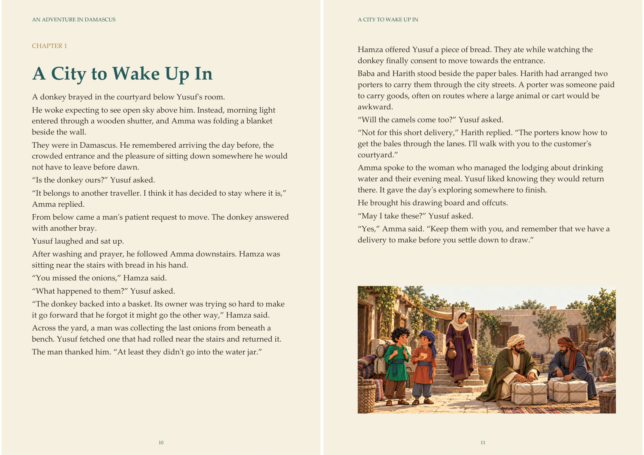 An Adventure in Damascus — Actual portrait pages